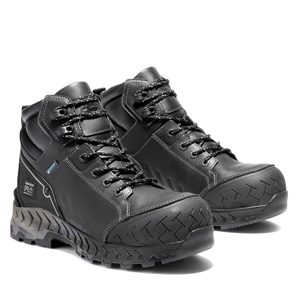 Timberland Μποτακια Εργασίας Ανδρικα Μαυρα - Pro® Summit 6-Inch Composite-Toe - Greece 8532406-WM